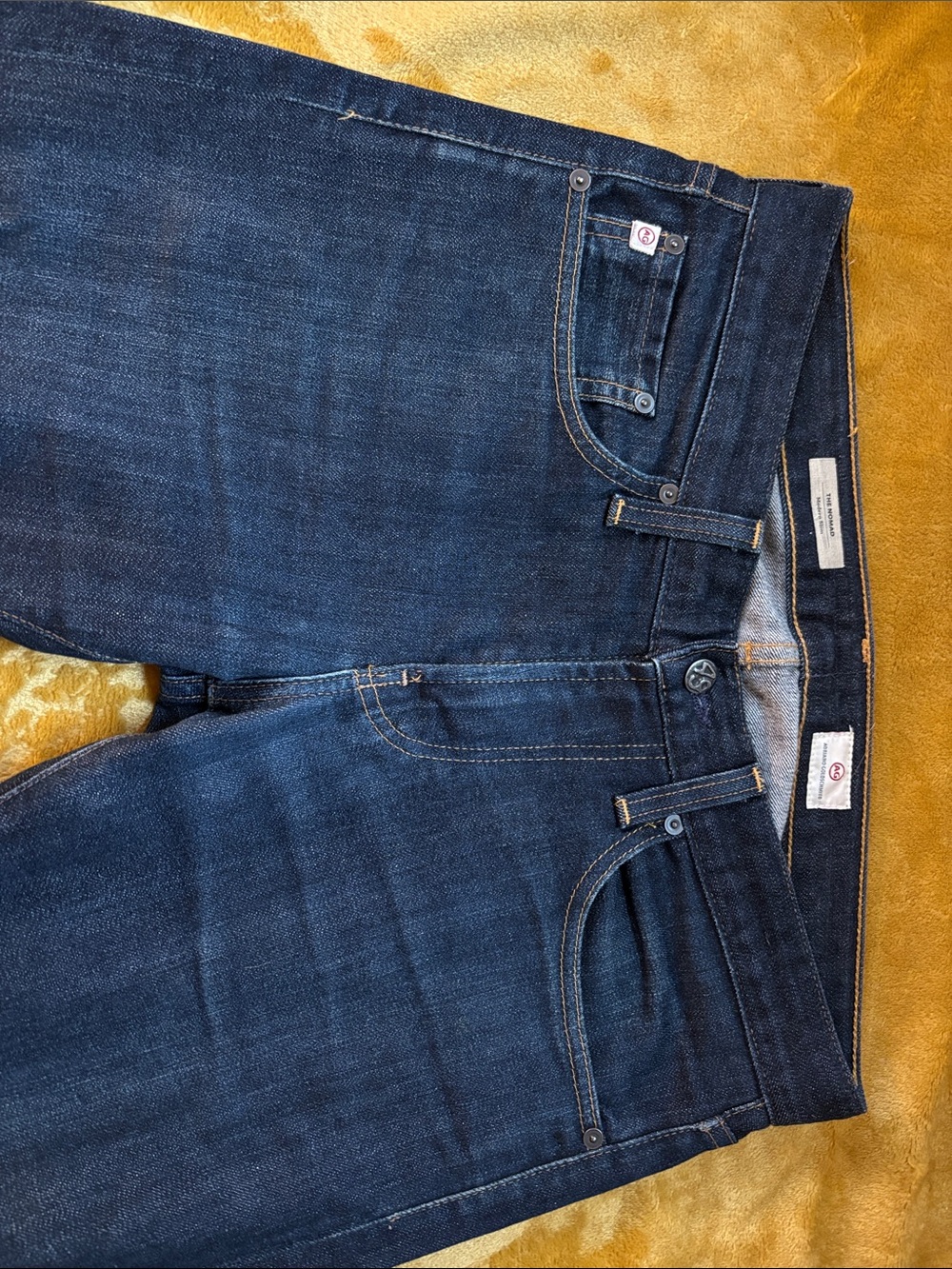 AG Adriano Goldschmied Men's Straight Leg Jeans — Dark Blue Denim